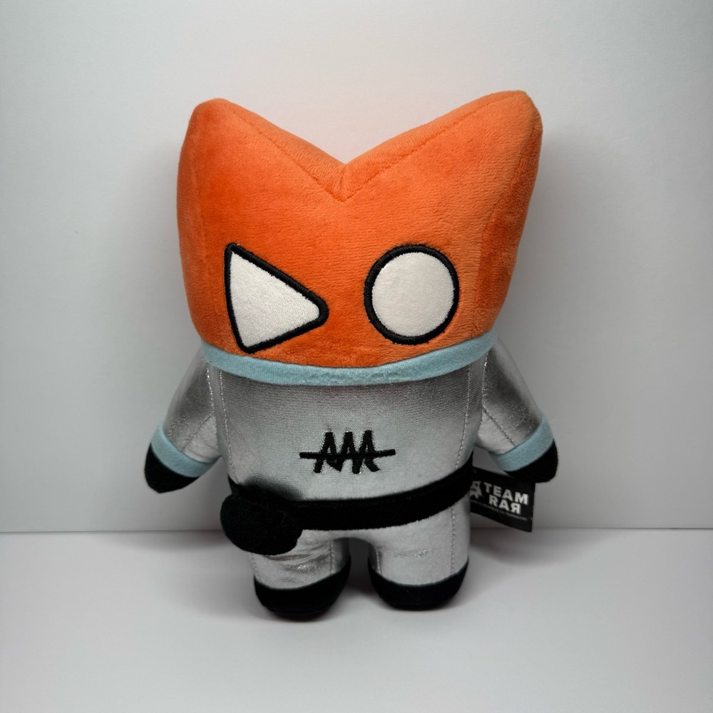 Team RAR Volcanologist YouTube Orange/Silver Stuffed Plush Toy 10” No Helmet